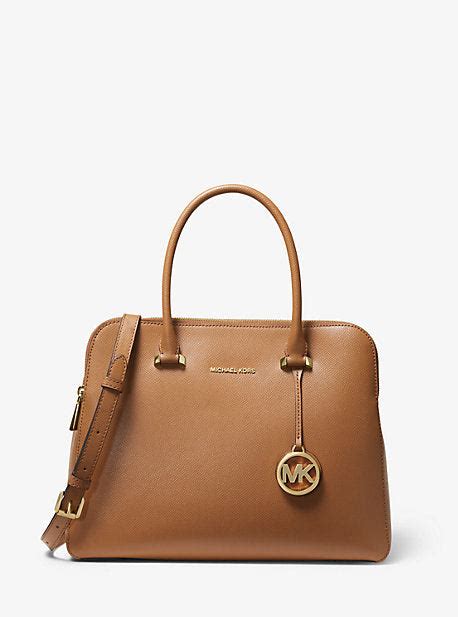 michael michael kors houston medium crossgrain leather satchel|Michael Kors Houston Medium Crossgrain Leather Satchel.